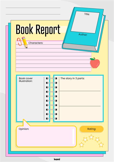 Book Report Template | Colorful for Teachers | Perfect for grades 4th ...