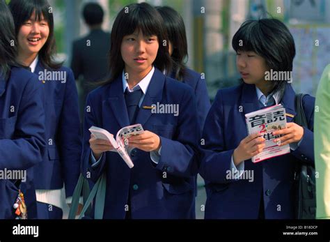 girls in school uniform Kyoto Japan Stock Photo - Alamy