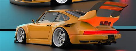 Porsche 930 RWB With Crazy Dual-Layer Wing Is a Nasty West Coast Customs Project - autoevolution