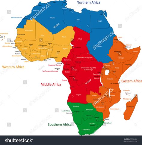 Map Of Africa Countries And Their Capitals