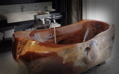 Wooden bathtubs giving that rustic feel to your bathroom