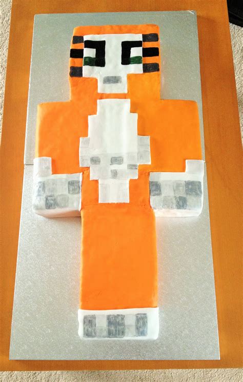 Stampylongnose cake. I made this huge Stampy (Minecraft) cake for my ...