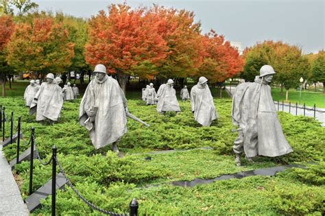 Korean War Veterans Memorial Soldiers Sculptures Editorial Photo ...