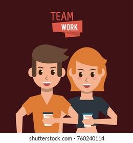 Young Teamwork Cartoon Stock Vector (Royalty Free) 1030545754