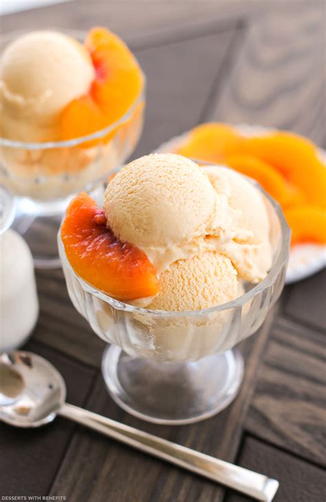 Healthy Peaches and Cream Ice Cream