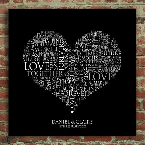 Personalised Heart Word Art Digital File - Etsy