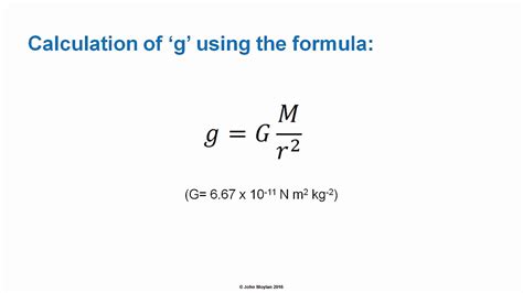 Gravity Physics Formula