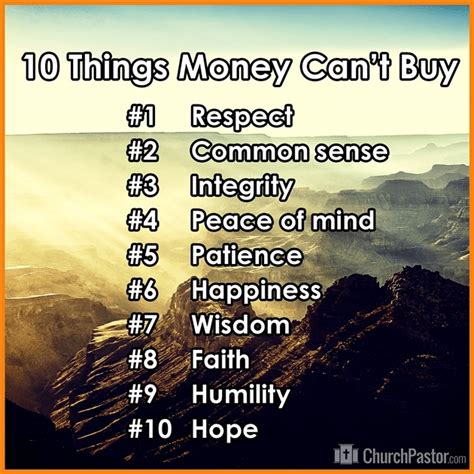 10 Things Money Can't Buy - Inspirations