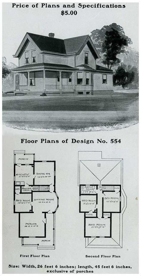 Radford - 1903 - Queen Anne cottage, wrapped porch | VinTagE HOUSE PlanS~1900s | House plans ...