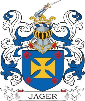 Jager Family Crest and Coat of Arms | Coat of arms, Family crest, Arms