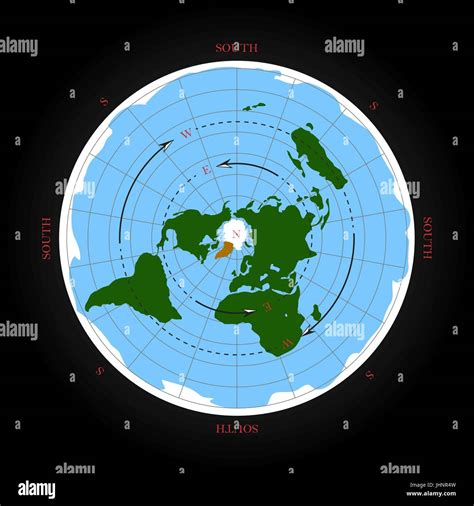 Flat Earth Map With Country Names - Alikee Ludovika