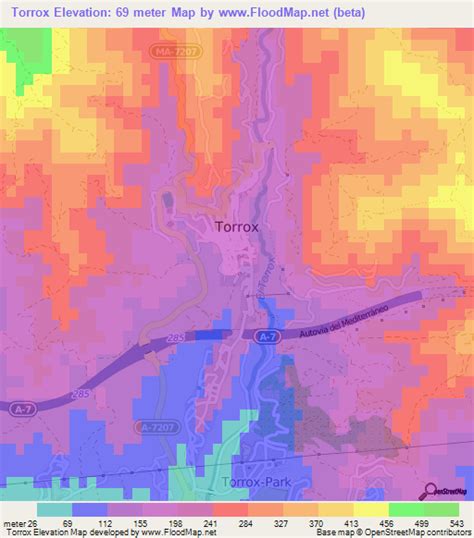 Elevation of Torrox,Spain Elevation Map, Topography, Contour