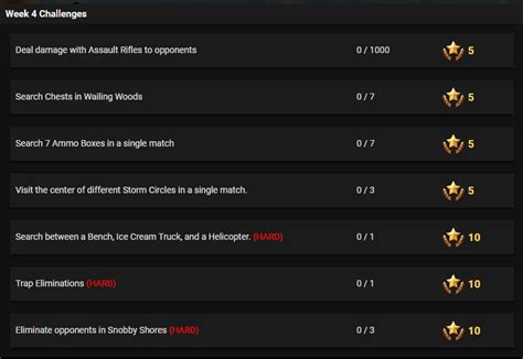 Fortnite Season 4, Week 4 Leaked Challenges - Fortnite Insider