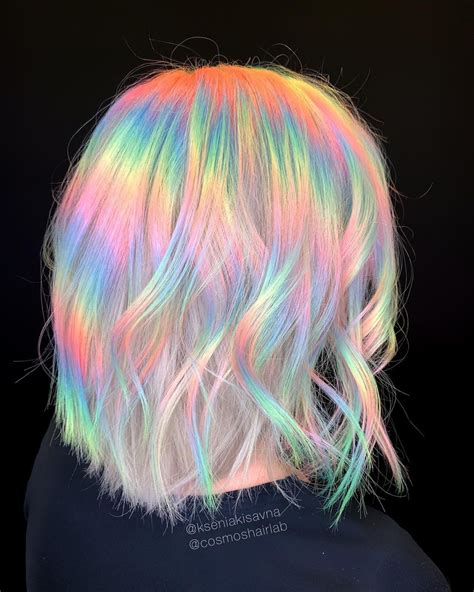 Rainbow Hair Coloring Transforms Ordinary Locks Into Shimmering Prism Coifs - modern met