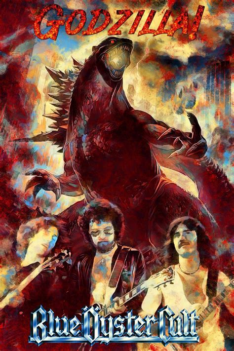 Blue Oyster Cult Godzilla Poster Art 12x18 | Etsy