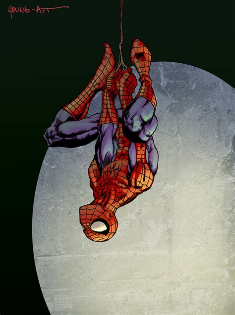 Spiderman Hanging Upside Down Drawing at GetDrawings | Free download