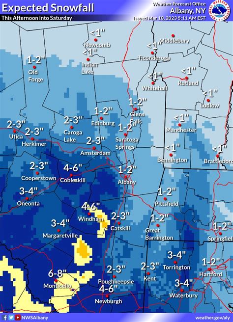 NWS Albany on Twitter: "Winter Weather Advisories expanded slightly northward for Schoharie ...