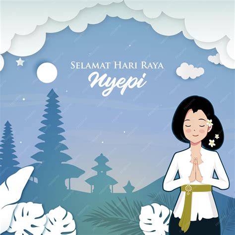 Premium Vector | Flat design nyepi celebration