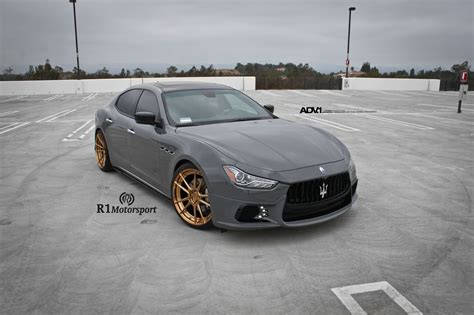 Smokey Gray Maserati Ghibli Rolling on Bronze ADV1 Custom Wheels ...