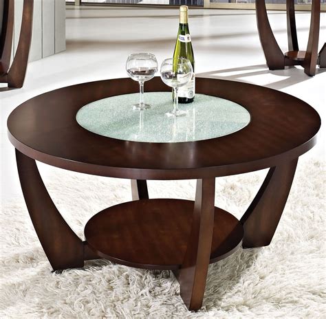 Cherry Wood Coffee Table, Round Coffee Table Modern, Coffe Table ...