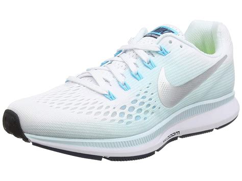 Nike - nike women's air zoom pegasus 34 white/metallic silver running shoe 10 women us - Walmart ...