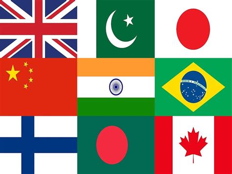 What are the national flags of different countries called? Check list ...