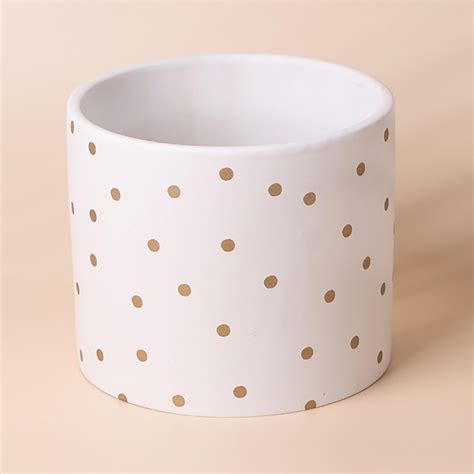 Gold Dot Planter Plant Pot