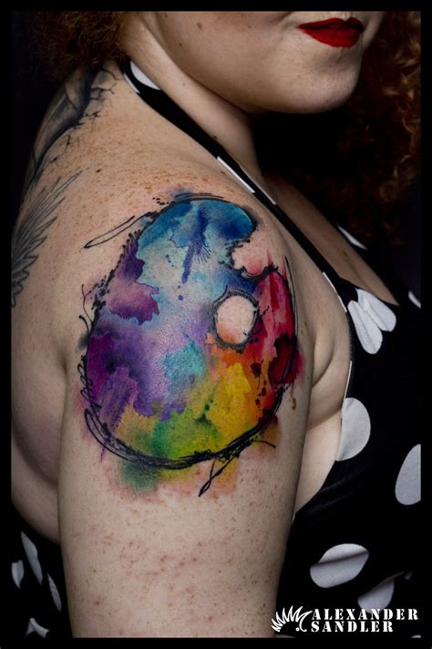 #Abstract #palette #tattoo by #Alexander #Sandler #kipod #kipodtattoo ...