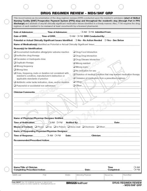 Drug Regimen Review - MDS/SNF QRP