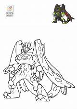 Pokemon Zygarde Perfect Form Coloring Pages  Rainbow Canvas Free sketch template