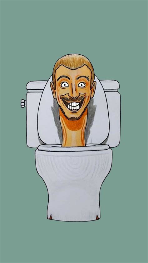 a toilet with a drawing of a man's face on it