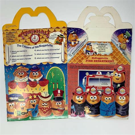 Vintage 1988 McDonalds McNugget Buddies Happy Meal 2 Boxes | Etsy