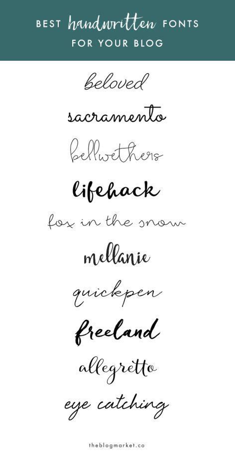 Beste handschriftliche Schriftarten für Ihr Blog | Tattoo word fonts, Handwritten fonts, Word fonts