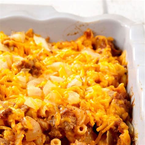 For a potluck meal or a family supper, cheeseburger pasta casserole is a crowd-pleaser ...