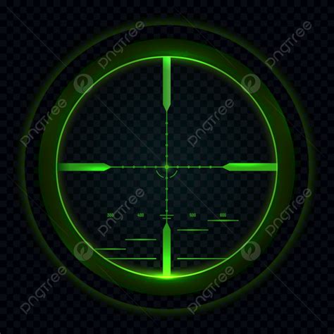 Sniper Scope Night Vision, With, Target, View PNG and Vector with ...