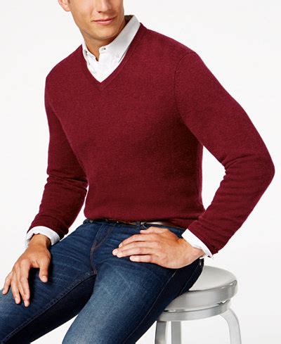 Club Room Men's V-Neck Cashmere Sweater, Created for Macy's - Sweaters - Men - Macy's