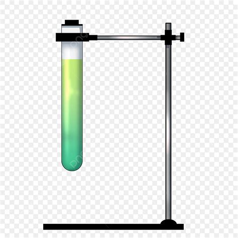 Testing Tube Clipart Transparent Background, Test Tube Iron Stand, Chemical Experiment, Green ...