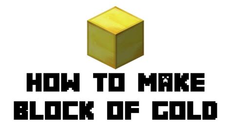 Minecraft Survival: How to Make Block of Gold - YouTube