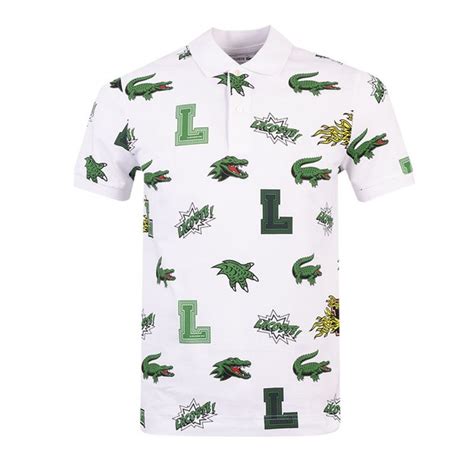 Lacoste Holiday Crocodile Print Polo Shirt | Oxygen Clothing