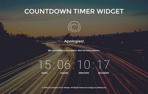 Countdown Timer Widget A Flat Responsive Widget Template ...