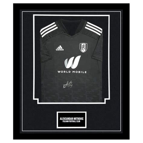 Signed Aleksandar Mitrovic Framed Shirt - Fulham FC Autograph