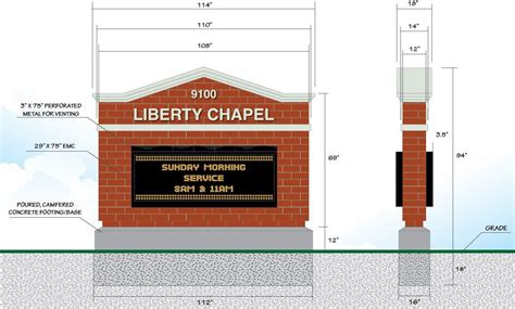 Brick monument sign design-by Robert Hutchinson | Monument signs, Signage design, Sign design