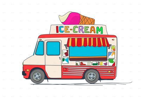 Ice Cream Truck Drawing at GetDrawings | Free download