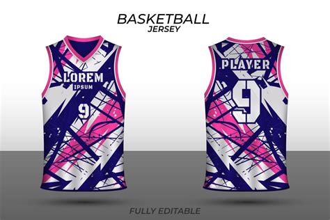 Basketball jersey design template. Uniform front and back. Sports jersey vector. 13355314 Vector ...