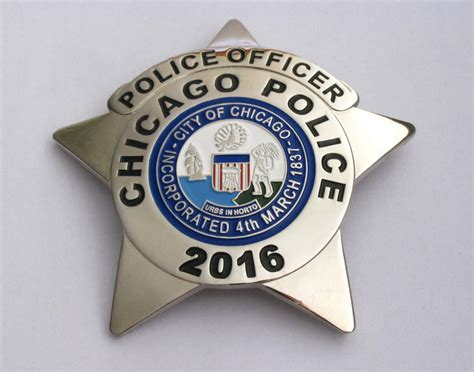 Chicago Police Officer Police Badge Solid Copper Replica Movie Props W – Coin Souvenir