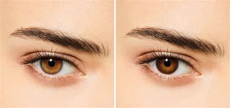 Before & After on Light Brown eyes | Desio color contact Lenses