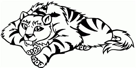 Free Saber Tooth Tiger Coloring Page, Download Free Saber Tooth Tiger ...