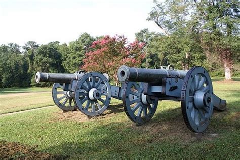 French Revolutionary War Cannons at Yorktown, Virginia where on October 19, 1781 a Br ...