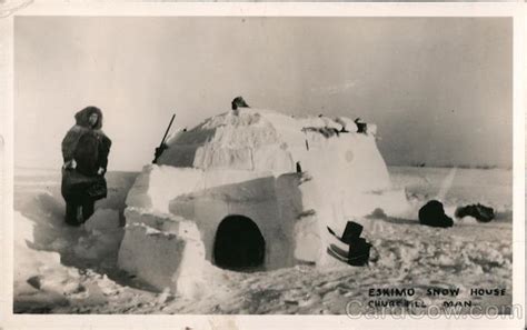 Eskimo Igloo Churchill, MB Canada Manitoba Postcard