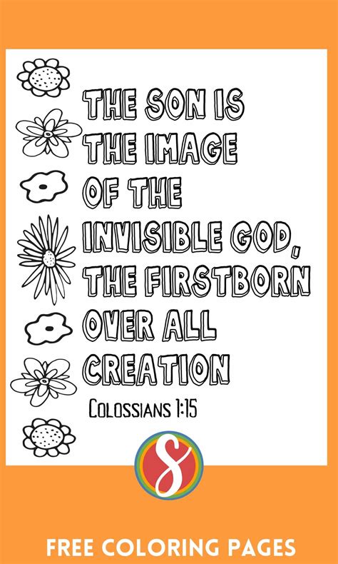 Free Colossians Bible Coloring Pages — Stevie Doodles